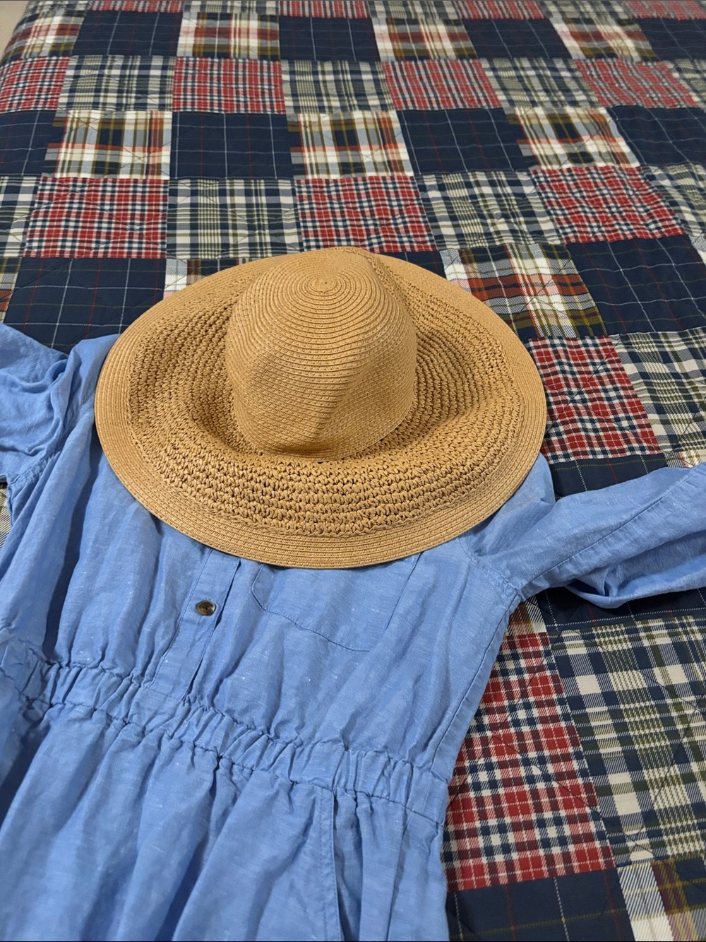 J. Crew Woven Straw Sun Hat in Tan (packable)